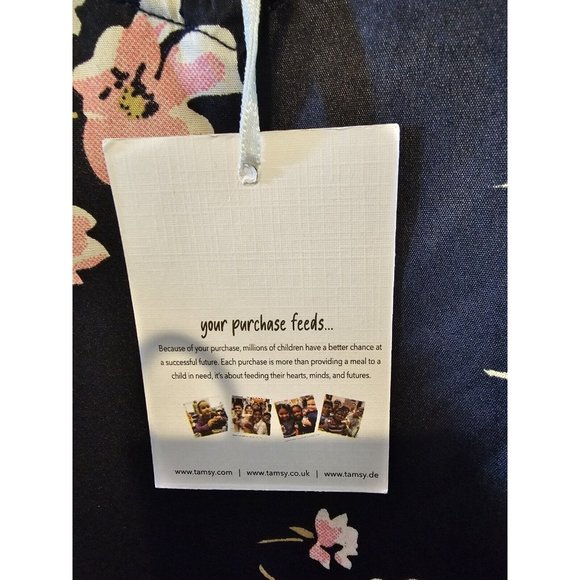 Tamsy Black Crepe Cold Shoulder Long Sleeve Sz XL Loose Fit Top New With Tag - Picture 4 of 7